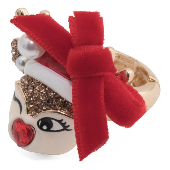 Betsey Johnson Reindeer Ring - Picture 2 of 6